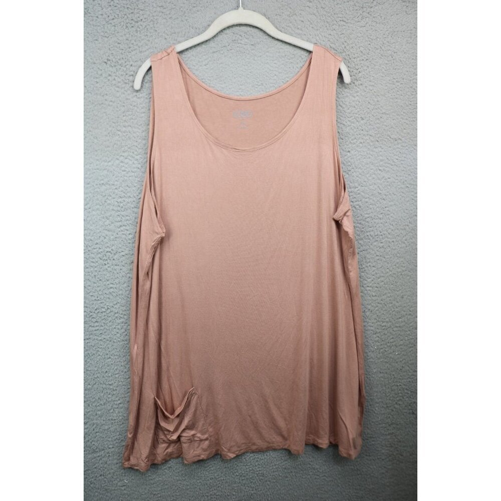 LOGO by Lori Goldstein Sleeveless Tunic w/Pocket-Size 3X-Soft-BOHO